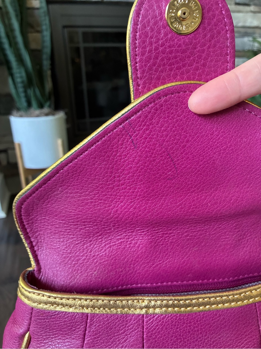 Dooney & Bourke x Hayden Panettiere Gold Plated Leather Clutch, Lim Ed Y2K, Rare - Picture 10 of 15